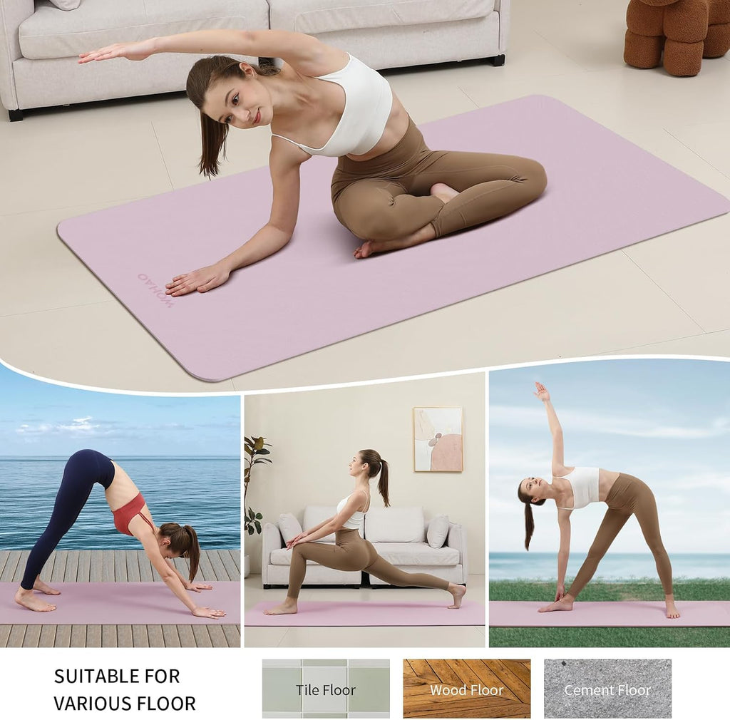 Extra Wide & Thick 8mm Yoga Mat, 72"x31.5"