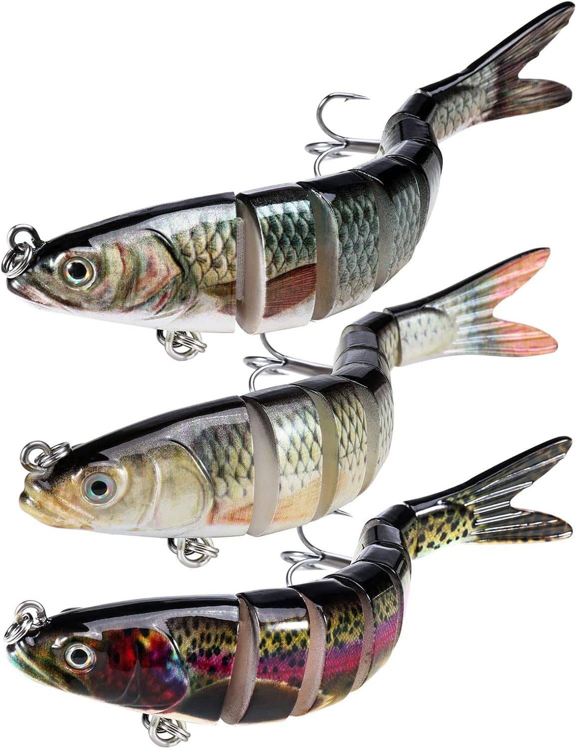 Fishing Lures for Bass Trout Topwater Multi Jointed Swimbaits
