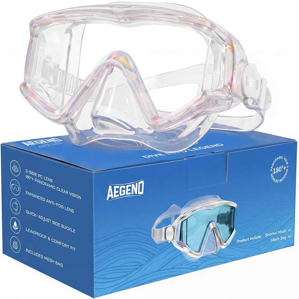 Aegend Swim Goggles for Adult 220° Wide View Anti-Fog Goggles for Swimmming