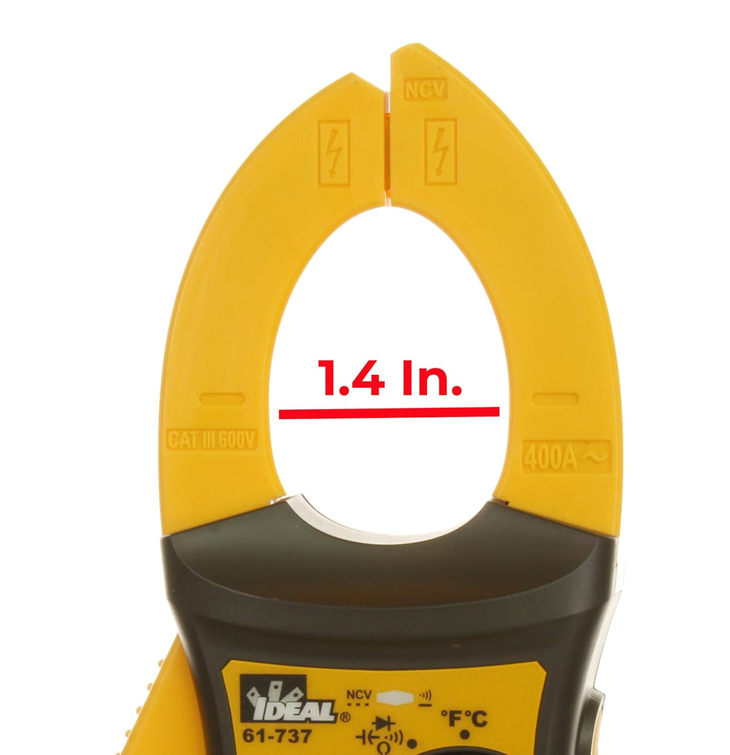 Ideal Electrical Digital AC Clamp Meter, 61-737, 400A, 600V