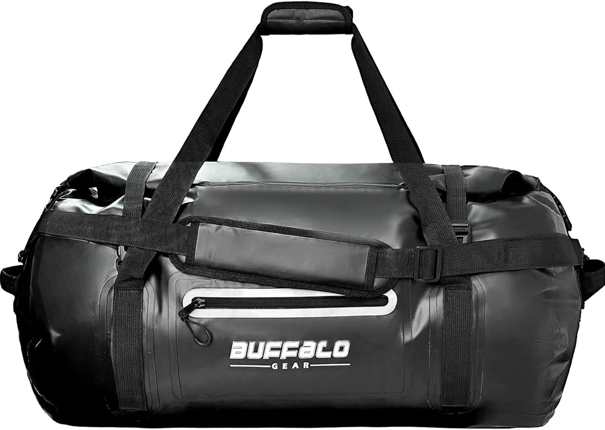 Buffalo Gear Waterproof Duffle Bag 40L 60L 80L Roll-top Dry Bag Heavy Duty Waterproof Duffel Travel Bag for Kayaking Rafting Boating Fishing Camping