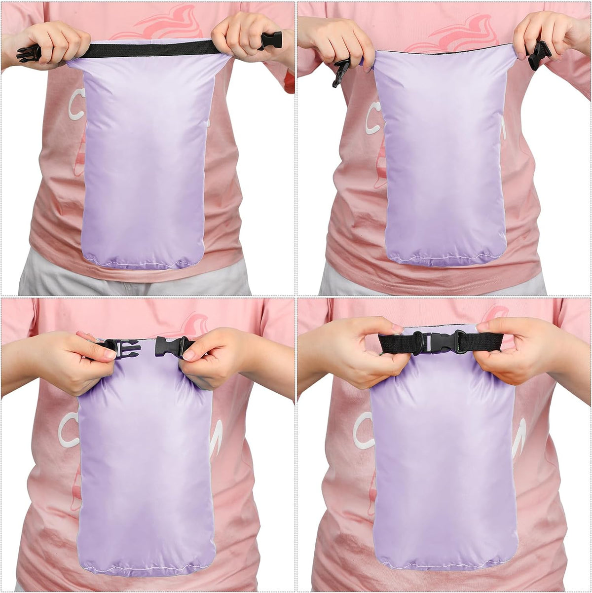 Shappy 6 Pcs Waterproof Dry Bag Set Ultralight Stuff Sack 20/15/10/8/5/3L Backpacking Bag with Long Adjustable Strap Outdoor Keep Gear Dry Sack for Camping Kayaking Boating Hiking Travel