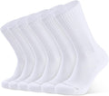 CLOSEMATE Mens Athletic Crew Socks Moisture Wicking Cushioned 6 Pairs