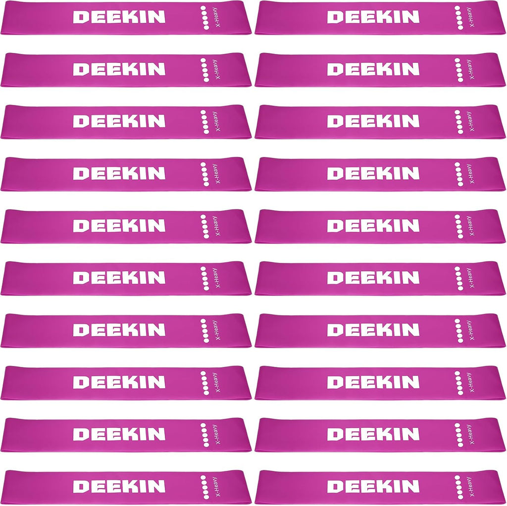 DEEKIN 20 Pcs Resistance Bands Resistance Loop Exercise Bands Exercise Equipment Elastic Drag Ring for Women and Men Home Fitness, Gym, Yoga