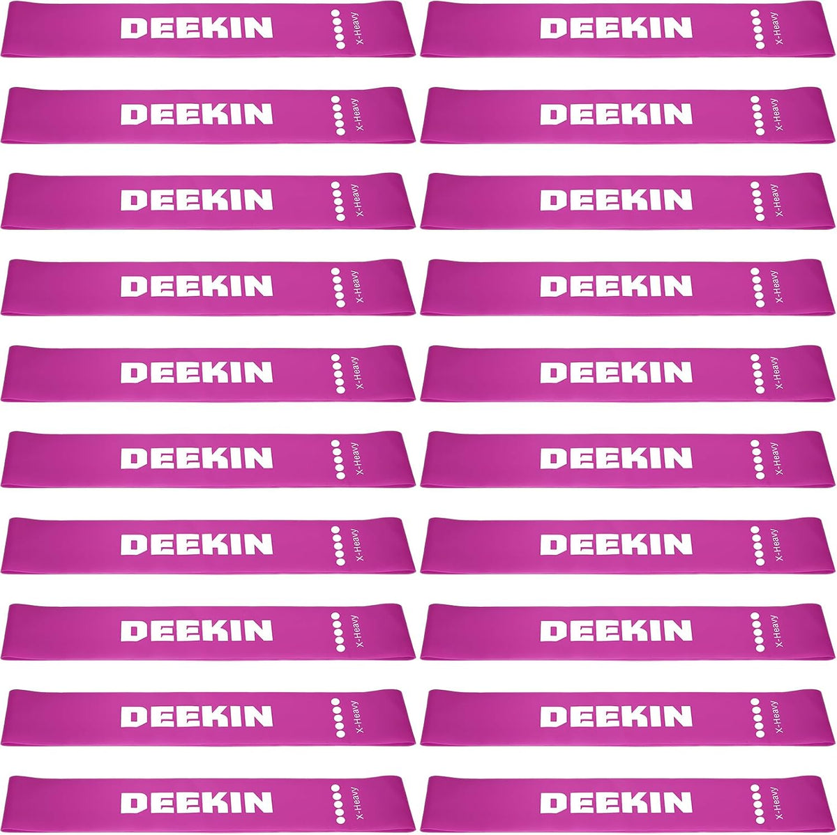 DEEKIN 20 Pcs Resistance Bands Resistance Loop Exercise Bands Exercise Equipment Elastic Drag Ring for Women and Men Home Fitness, Gym, Yoga