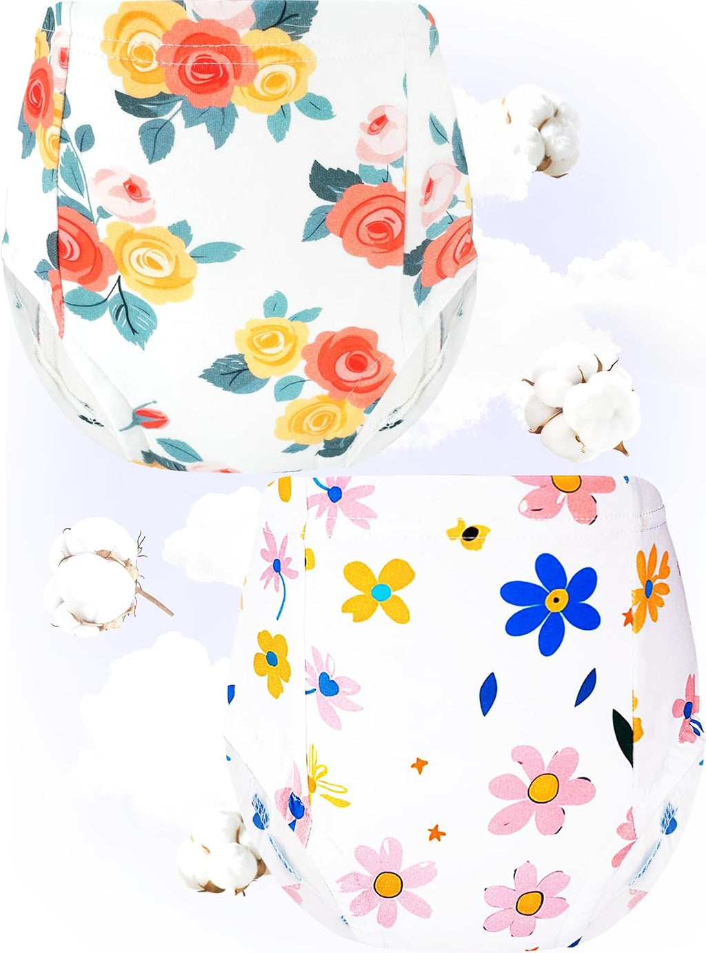 Potty Training Underwear Girls Toddler Upairy Reusable Flower Size 4-5T