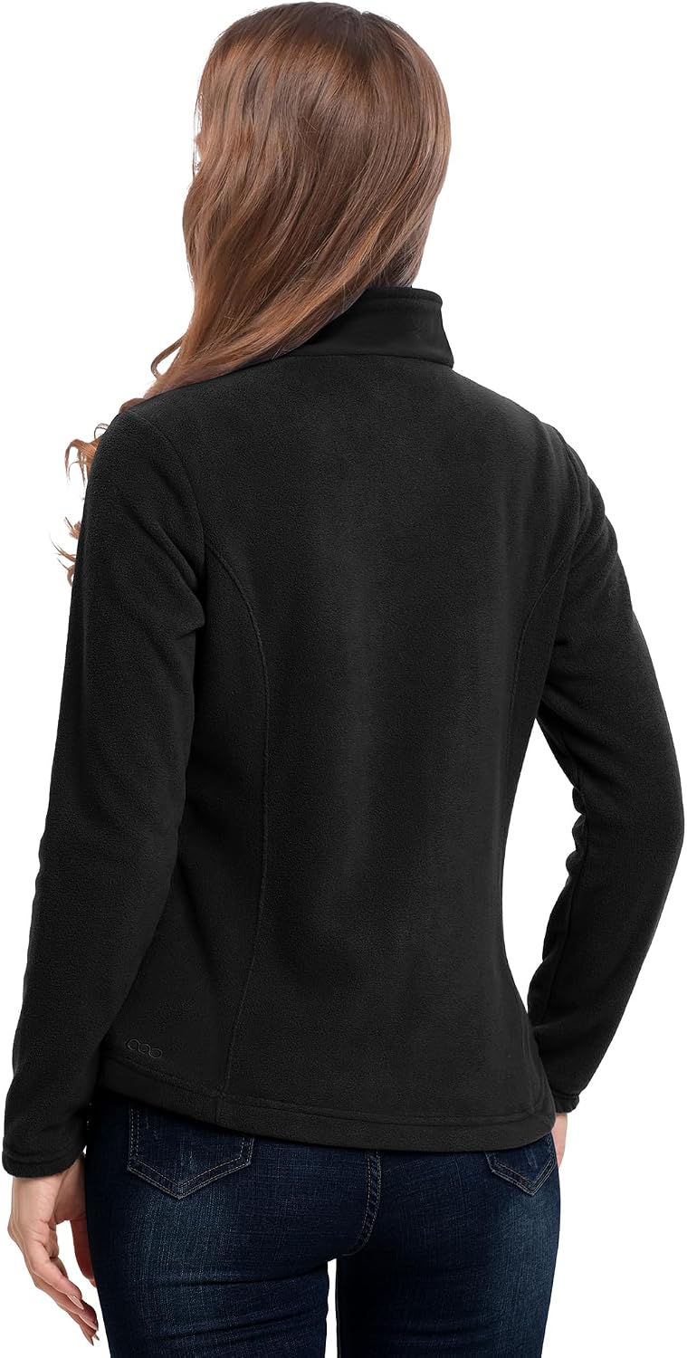 33,000ft Women's Polar Fleece Jacket Zip Up Lightweight Hiking Sweatshirt