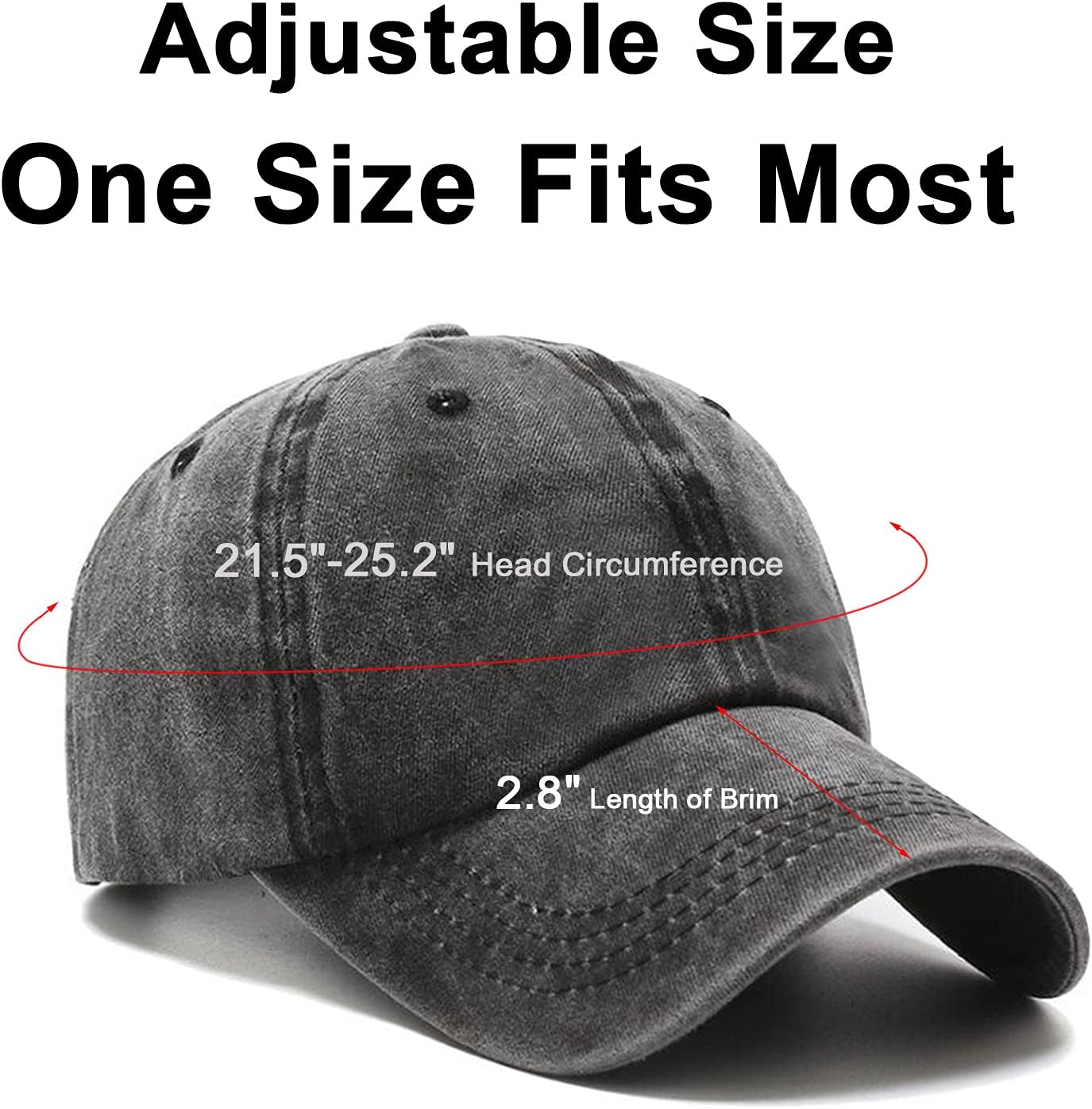 PFFY 2 Packs Vintage Washed Distressed Baseball Cap Dad Hat for Men Women