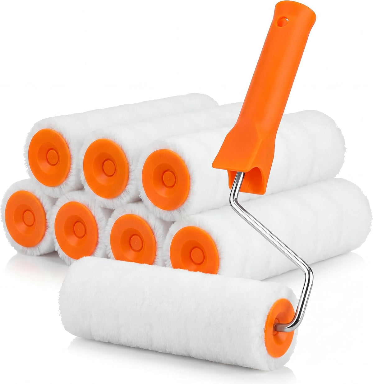 Honeydak 8 Pack Mini Paint Roller with Replacement Heads, 9 Inch