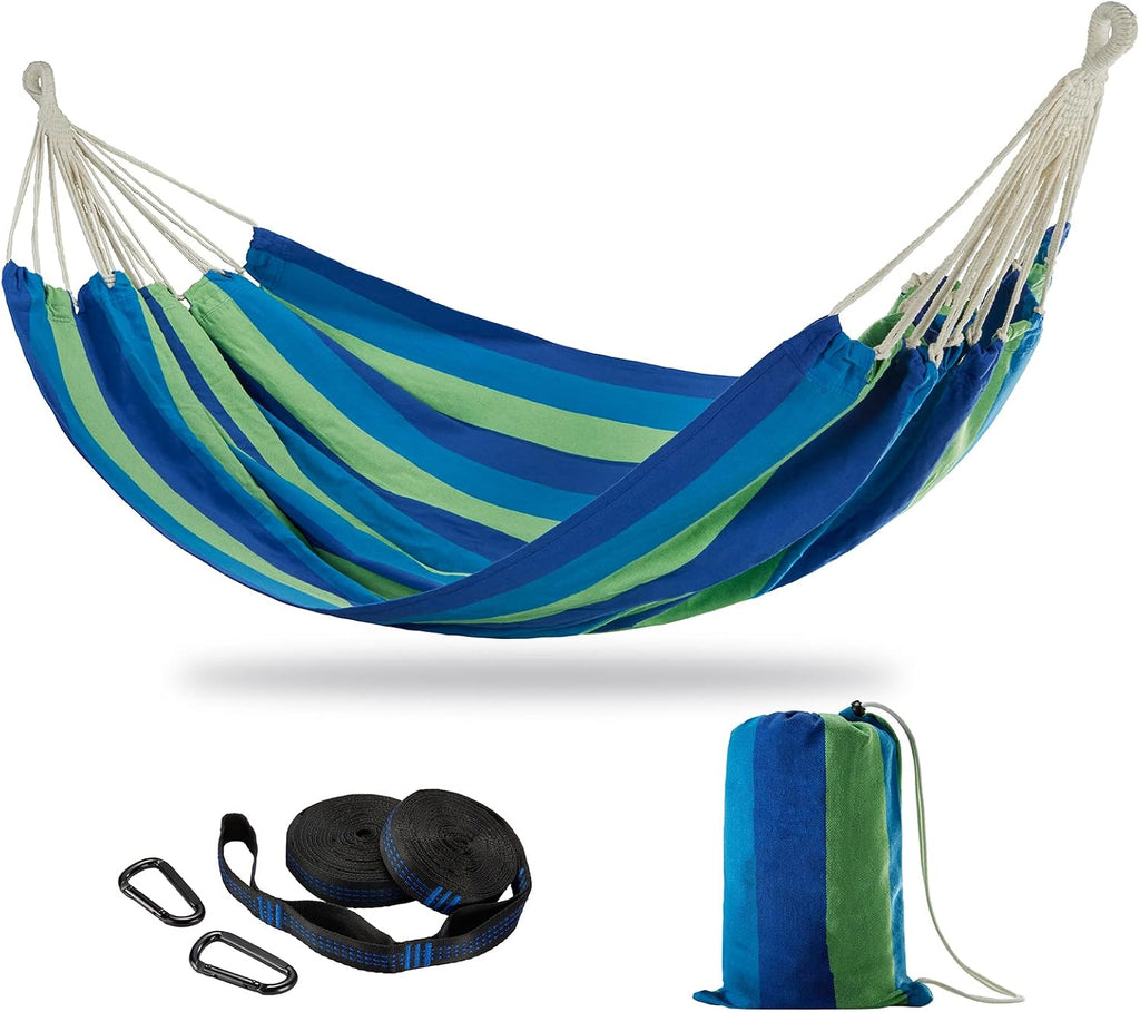 Brazilian Double Hammock with Tree Straps, Extra Large, 450 lbs Capacity