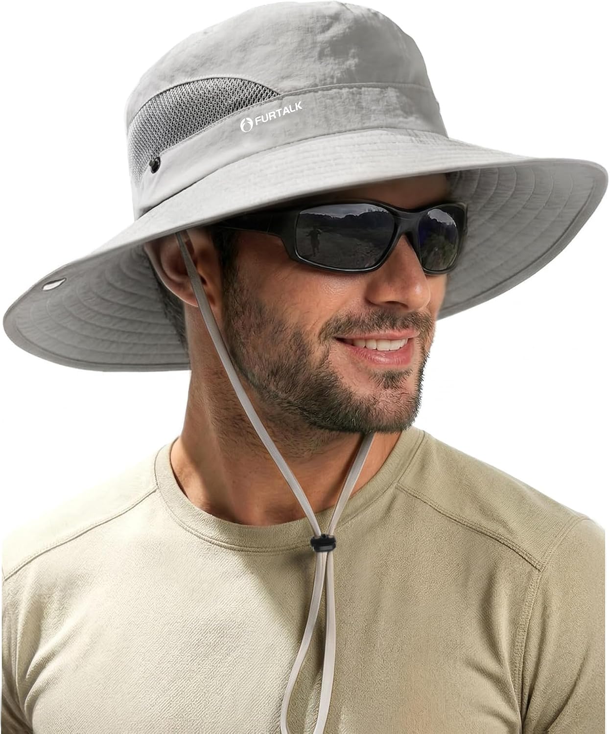FURTALK Mens Bucket Sun Hat UPF Protection Wide Brim Breathable Fishing Hat