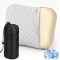 Travel & Camping Memory Foam Pillow, Compressible Portable Camp Pillow with Breathable Removable Cover, Soft & Firm Dual Comfort, Compact Backpacking Pillow for Tent & Outdoor Travel