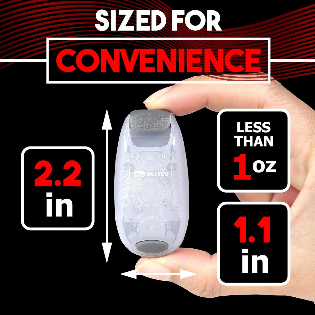 LED Safety Lights 4 Pack, Clip On High Visibility Strobe Light for Walk Run