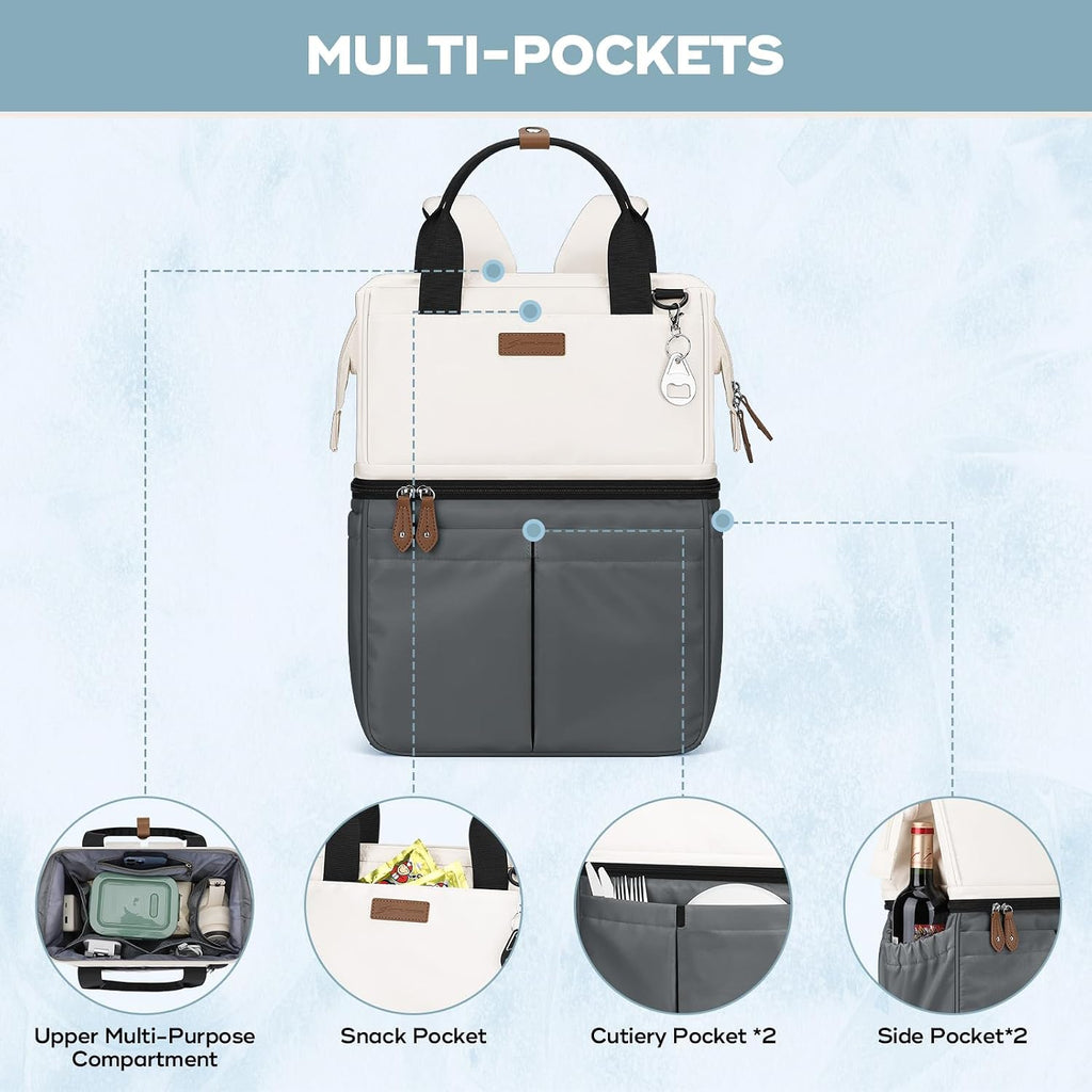 Maelstrom Cooler Backpack,Double Deck Insulated Bag,Leakproof Lunch Chest