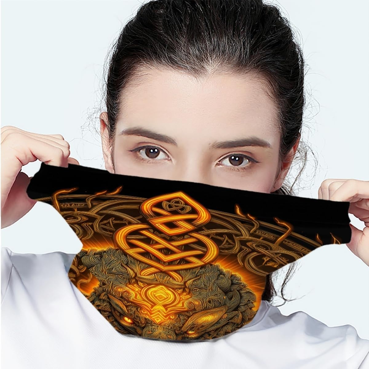 Cool Skull Face Bandanas Sports Casual Headwear Viking Neck Gaiter