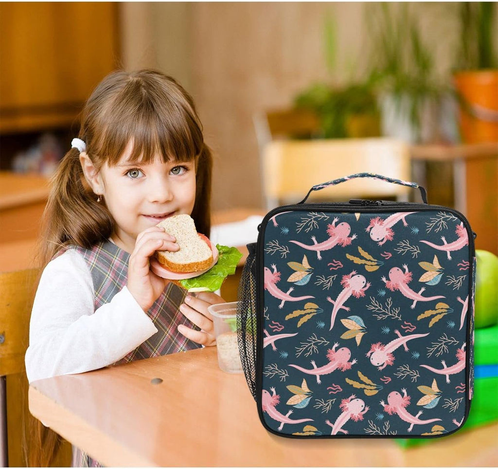 Axolotl Lunch Box Insulated Lunch Bag Cooler Tote Bag