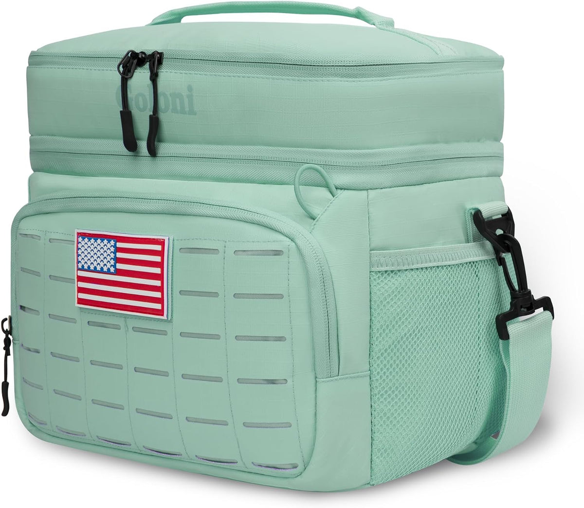 Goloni Lunch Box for Men & Women, Small Cooler Soft Thermal Leakproof Bag with Shoulder Strap, Multi-Pockets for Picnic, Beach, Camping