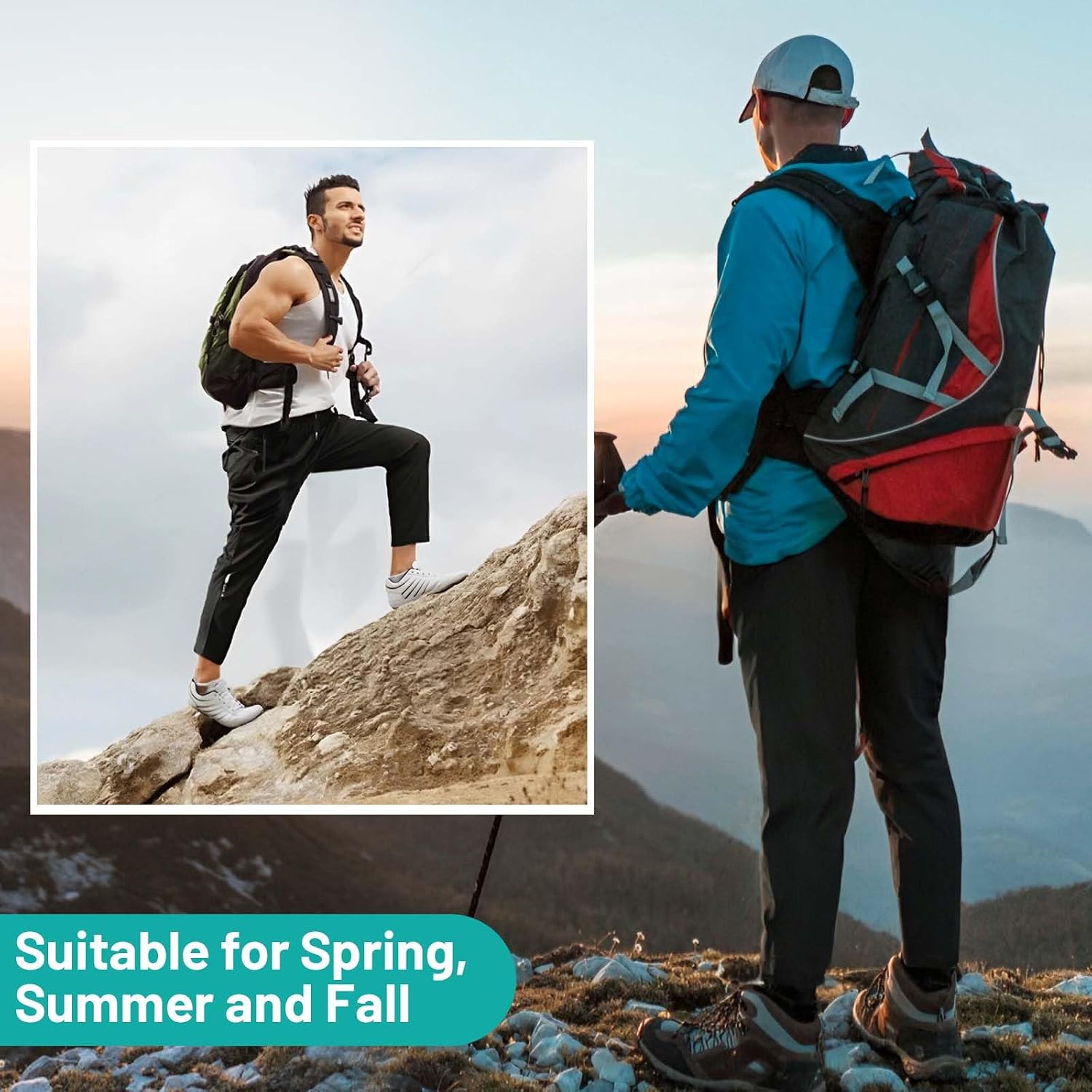 Hidkat Men's Hiking Pants Quick-Dry Lightweight Sweatpants