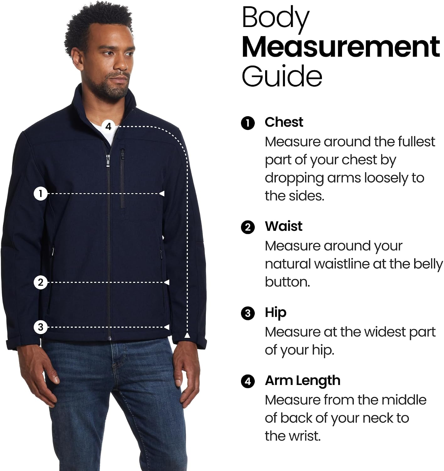 Weatherproof Men's Softshell Jacket – Wind & Water Resistant – Breathable, Lightweight Outdoor Coat