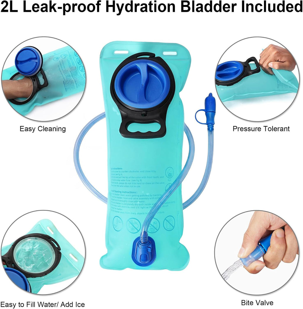 MIYCOO Hydration Backpack - Hiking Water Backpack with 2L Water Bladder
