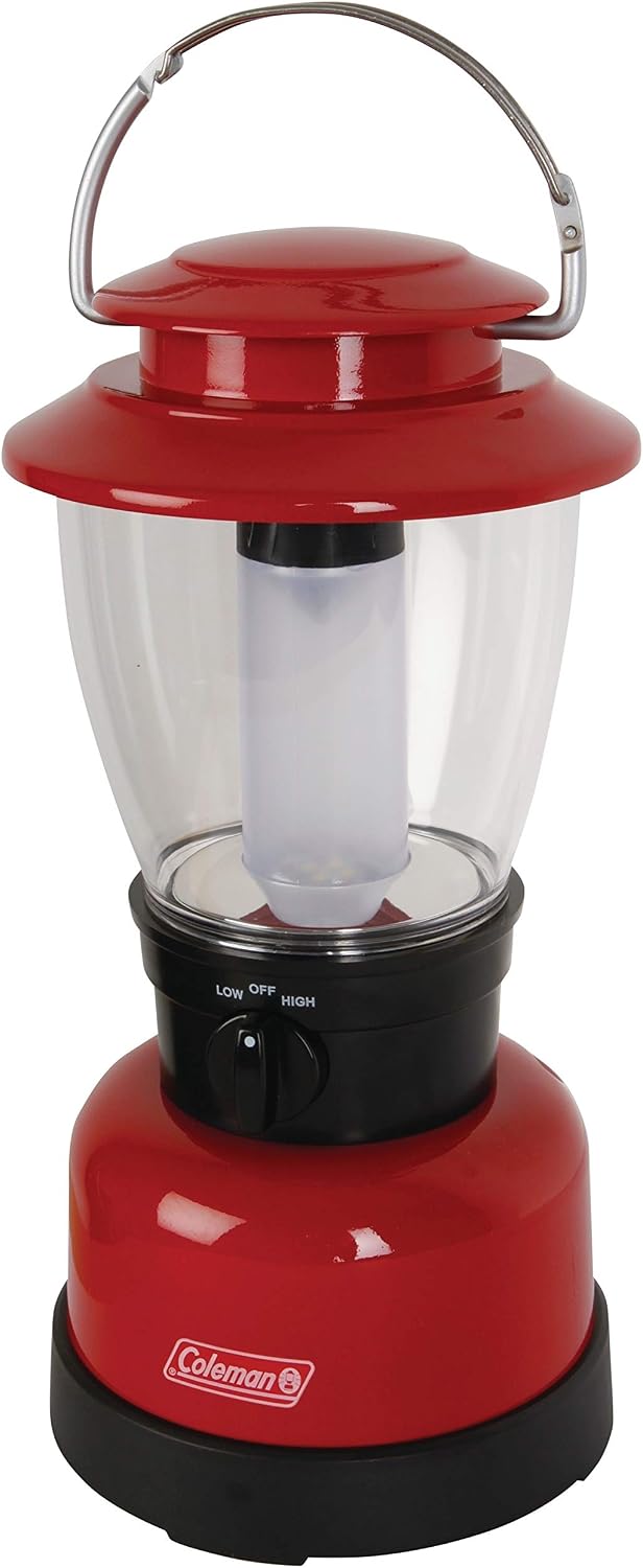 Coleman 400L LED Lantern, Water & Impact-Resistant Lantern with Carry Handle, Lifetime LED Lights Never Need Replacing, 4D Battery not Included