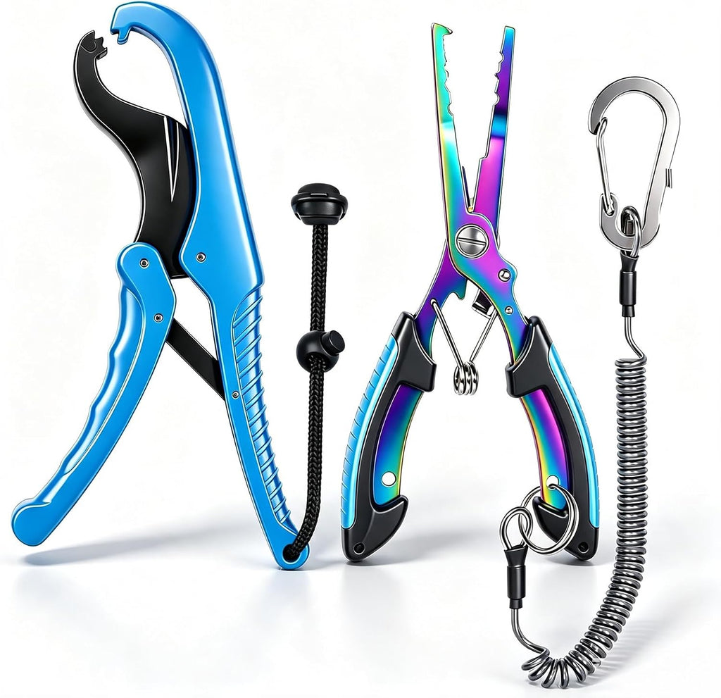 Fishing Tools Kit-Stainless Steel Fish Pliers, Floating Fish Lip gipper, Multi-Functional Jaw Anti-Corrosion, Fishmen Must Have Fishing Gear