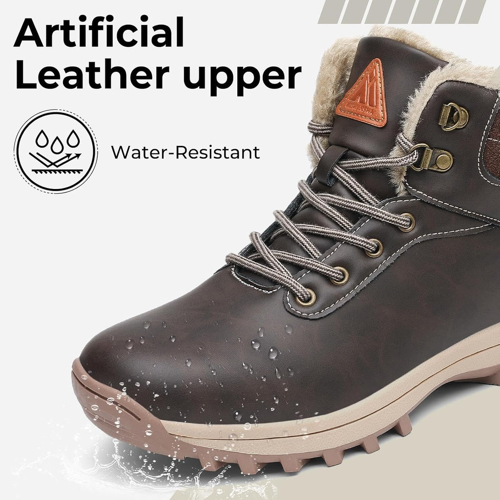 Mishansha Men's Waterproof Snow Boots, Warm Winter Boots