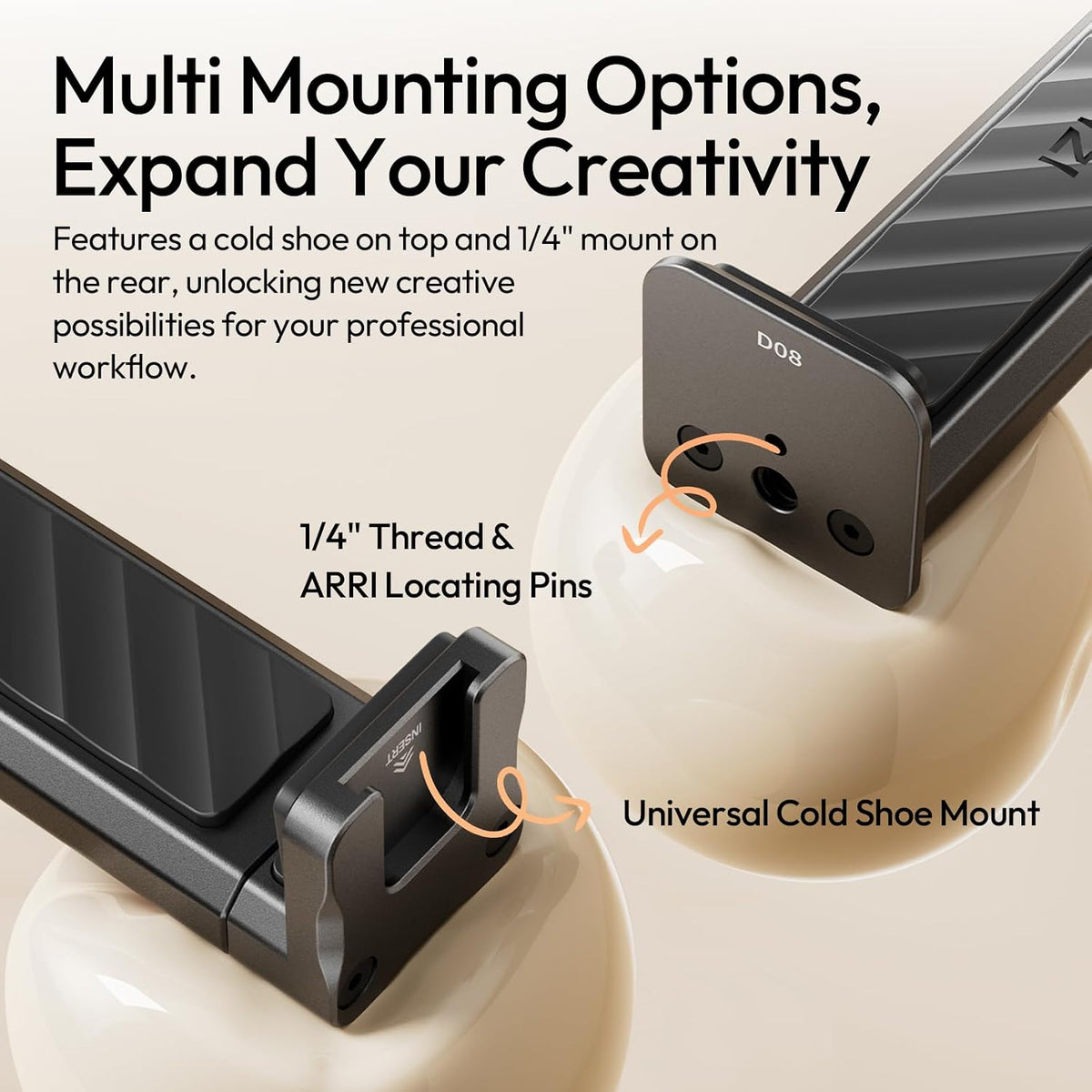 ULANZI CA15 Aluminum iPad Tablet Tripod Mount Attachment,13.5-22 cm