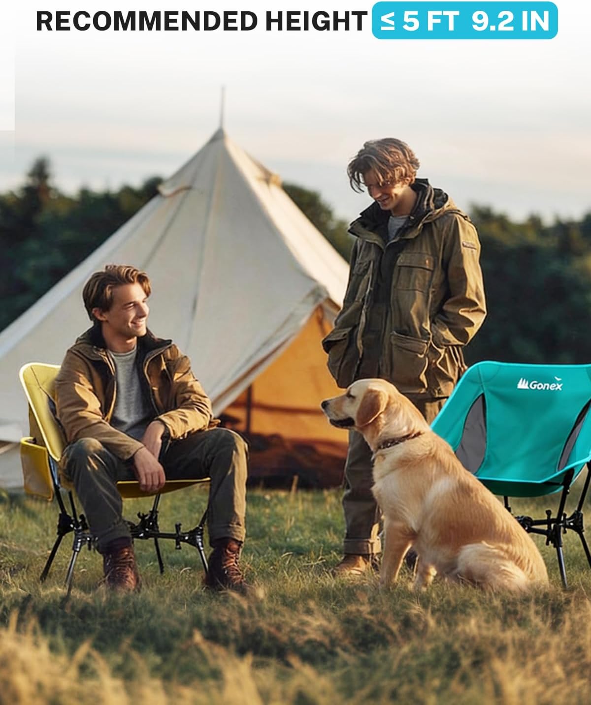 Gonex Portable Camping Chair, Compact Collapsible Backpacking Camp Chair
