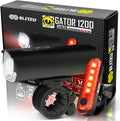 Bike Lights Set 1200 Lumen, USB Rechargeable LED Bicycle Front Rear Lights