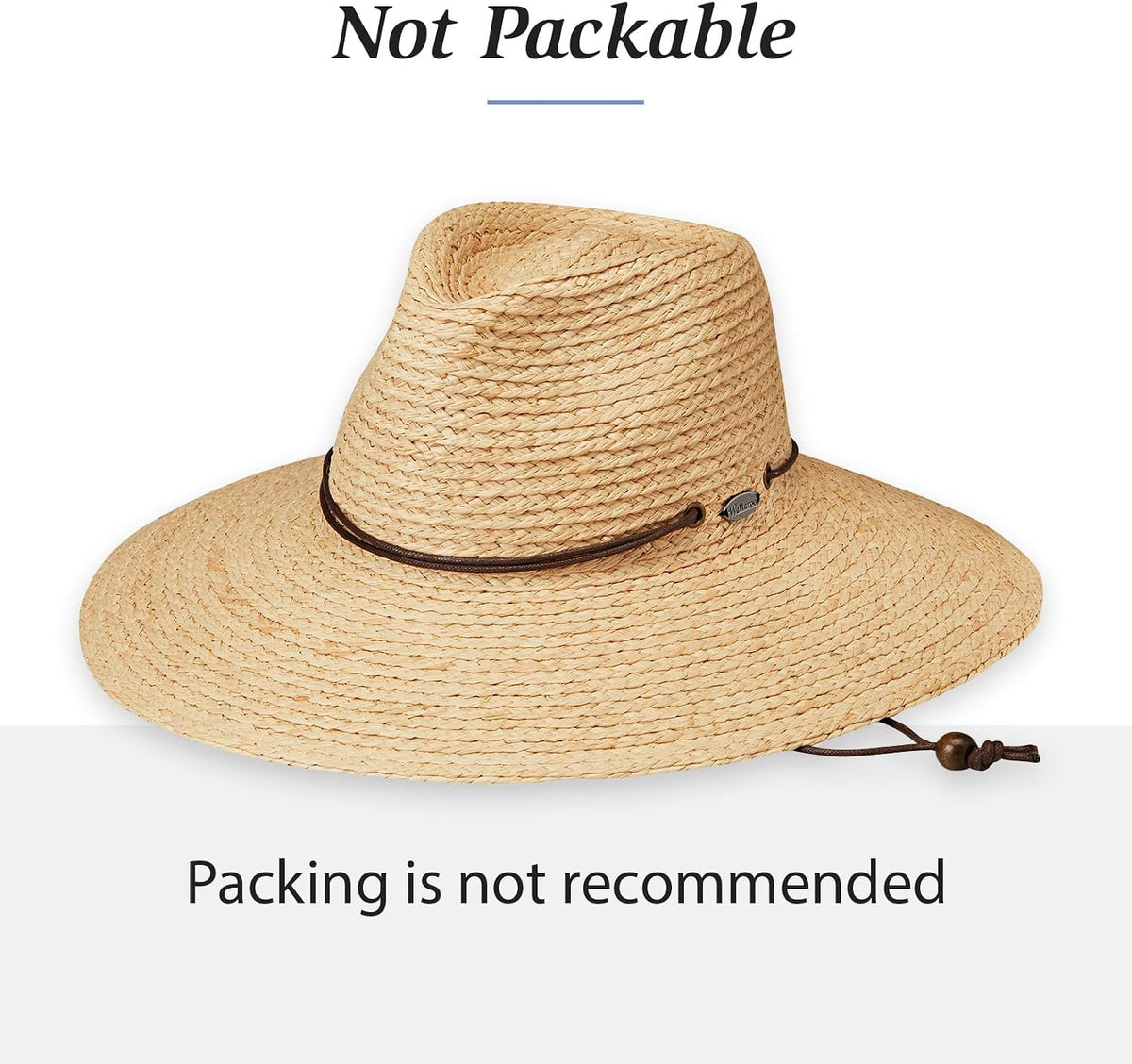 Wallaroo Women’s Nosara Fedora – UPF 50+ Sun Hat, UV Protection, Wide Brim, Adjustable Chin Strap, Natural Fiber, Medium Size