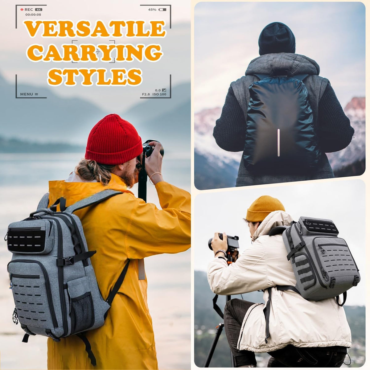 HAMBOLY Professional Camera Bag Backpack for DSLR, SLR & Mirrorless