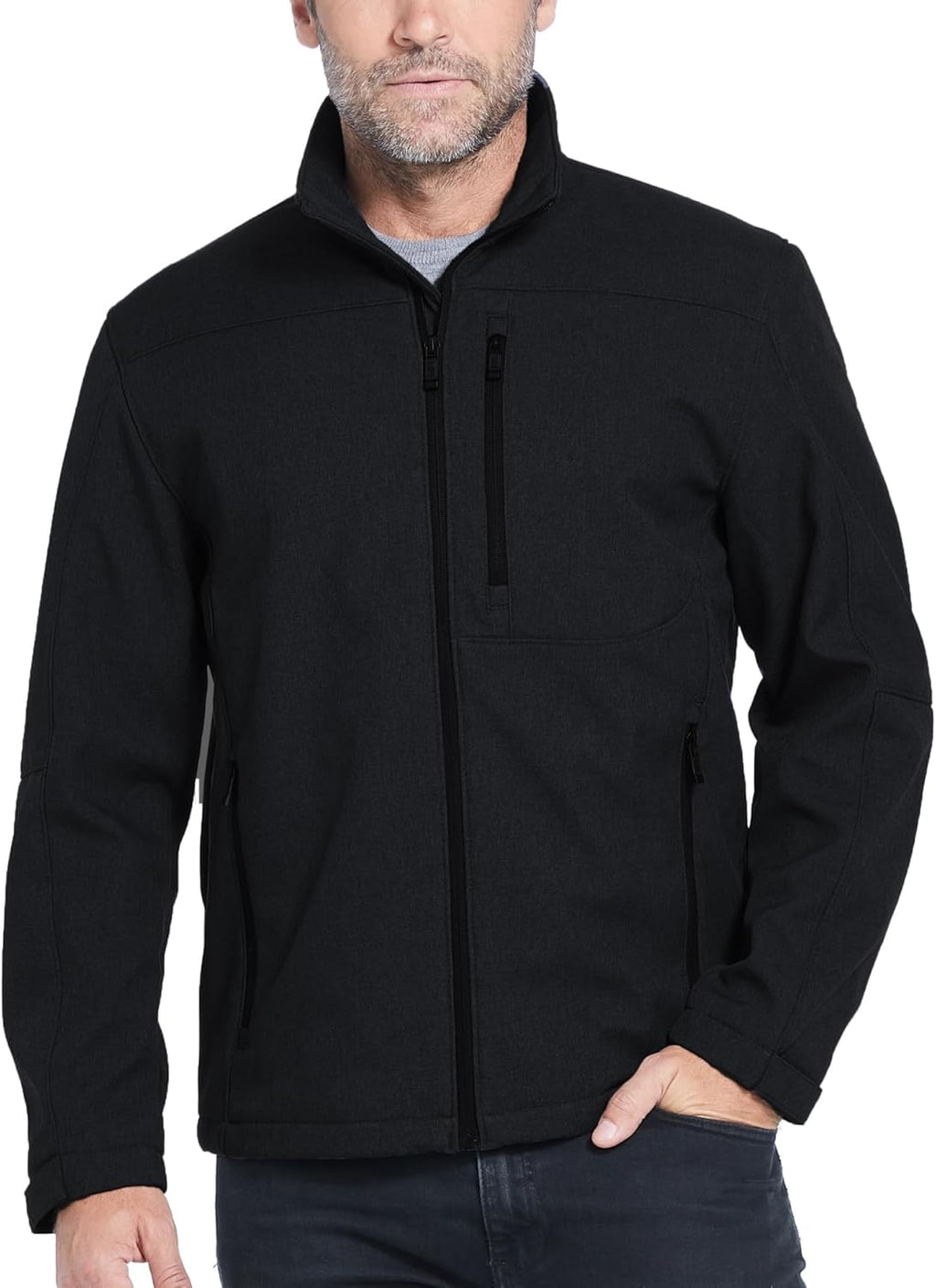 Weatherproof Men's Softshell Jacket – Wind & Water Resistant – Breathable, Lightweight Outdoor Coat
