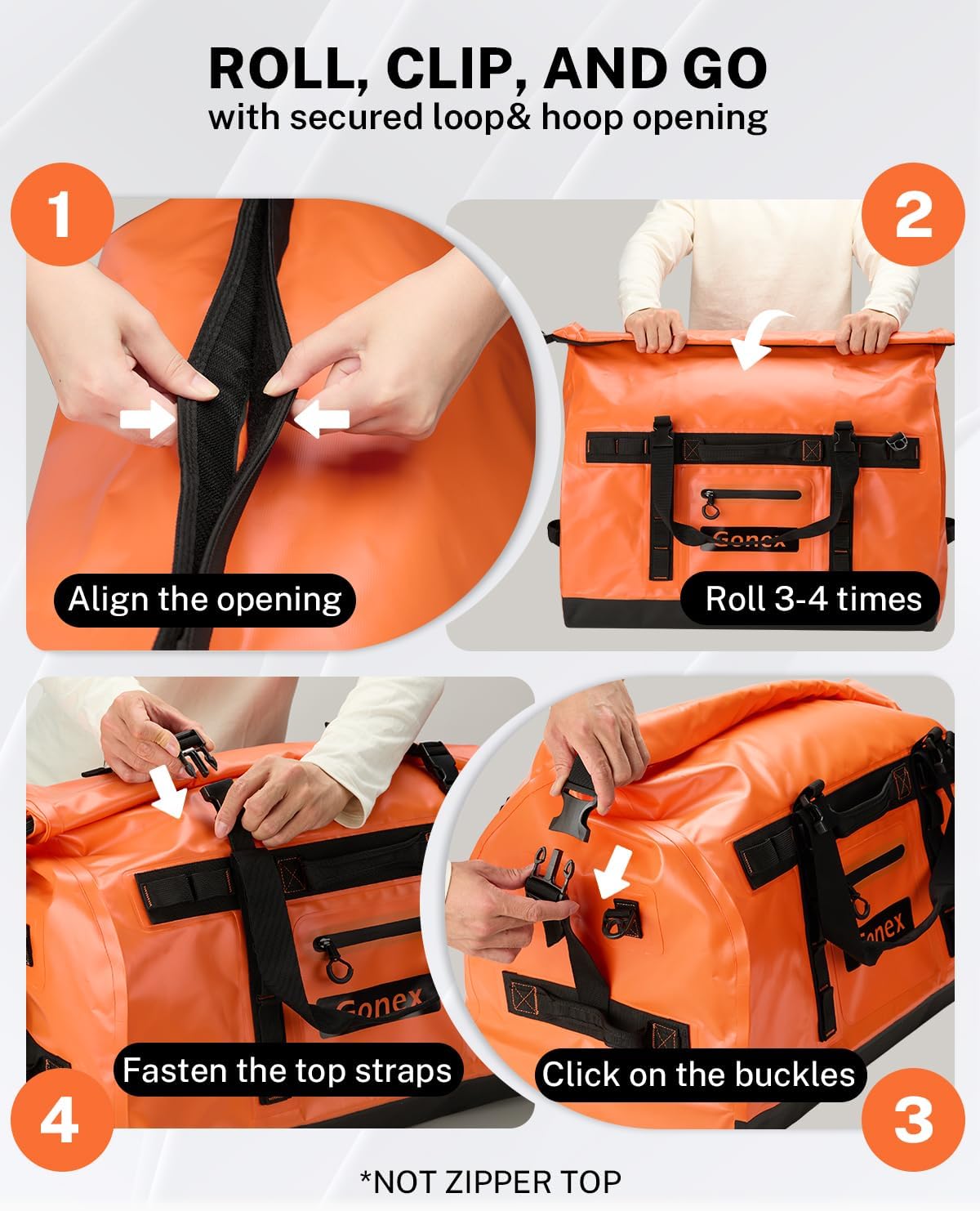 Gonex Waterproof Duffel Bag, 150L Heavy Duty Dry Bag, Reinforced Bottom