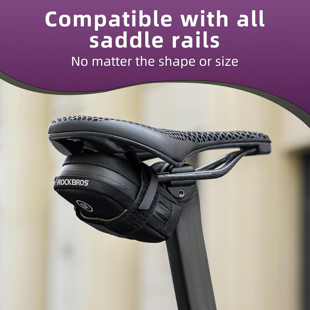 ROCKBROS Bike Saddle Bag, 0.35L Compact Under Seat Bag for Road Bikes