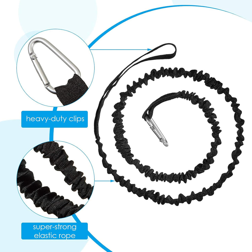 4 Pcs Kayak Paddle Leash Kayak Rod Lanyard Stretchable Coiled Tether