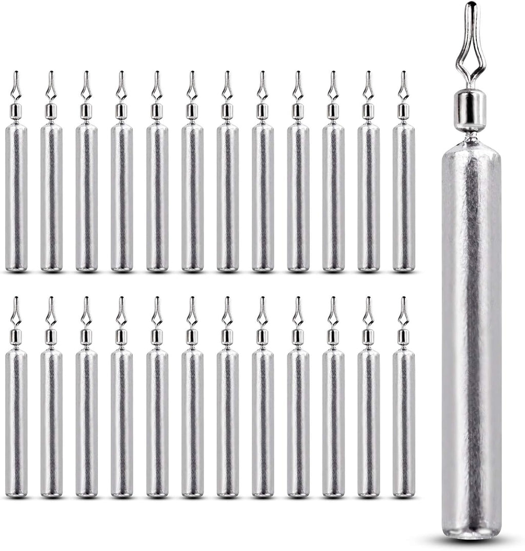 AMYSPORTS Drop Shot Weights Fishing Lead Drop Saltwater Fishing Weight Freshwater Drift Sinker Fishing Weight Bass Rig Cylinder Removable Catfishing
