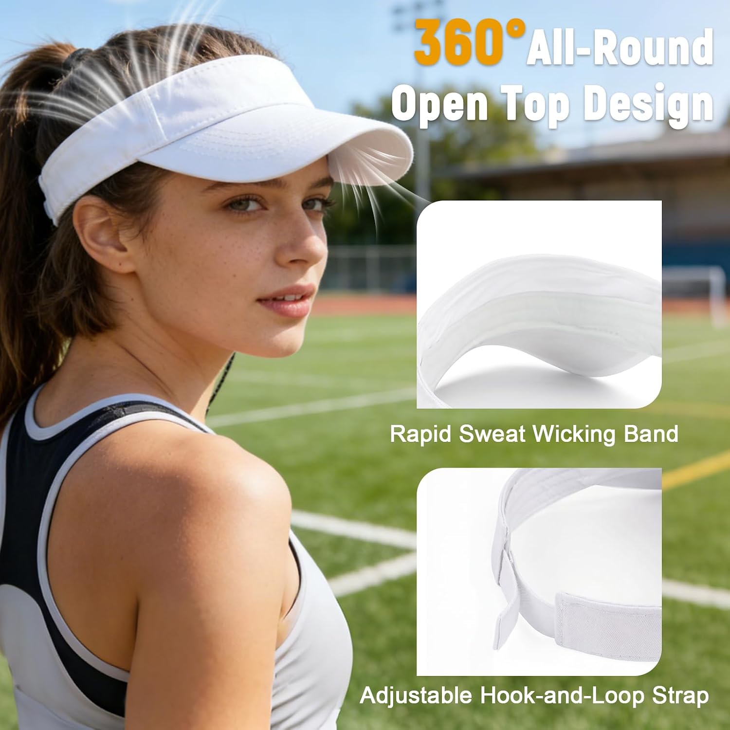 American Trends Sun Visor Hat for Women, Lightweight Quick-Dry Golf Visor