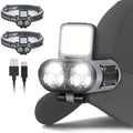 2 Pack LED Hard Hat Light, 900LM Rechargeable Dimmable Clip on Cap Lights