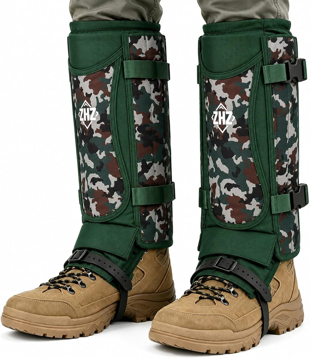ZHZ Snake Gaiters, Durable Waterproof Snake Chaps for Lower Leg Protection, Adjustable Snake Guards for Men & Women, Ideal for Hiking, Camping & Farm Work