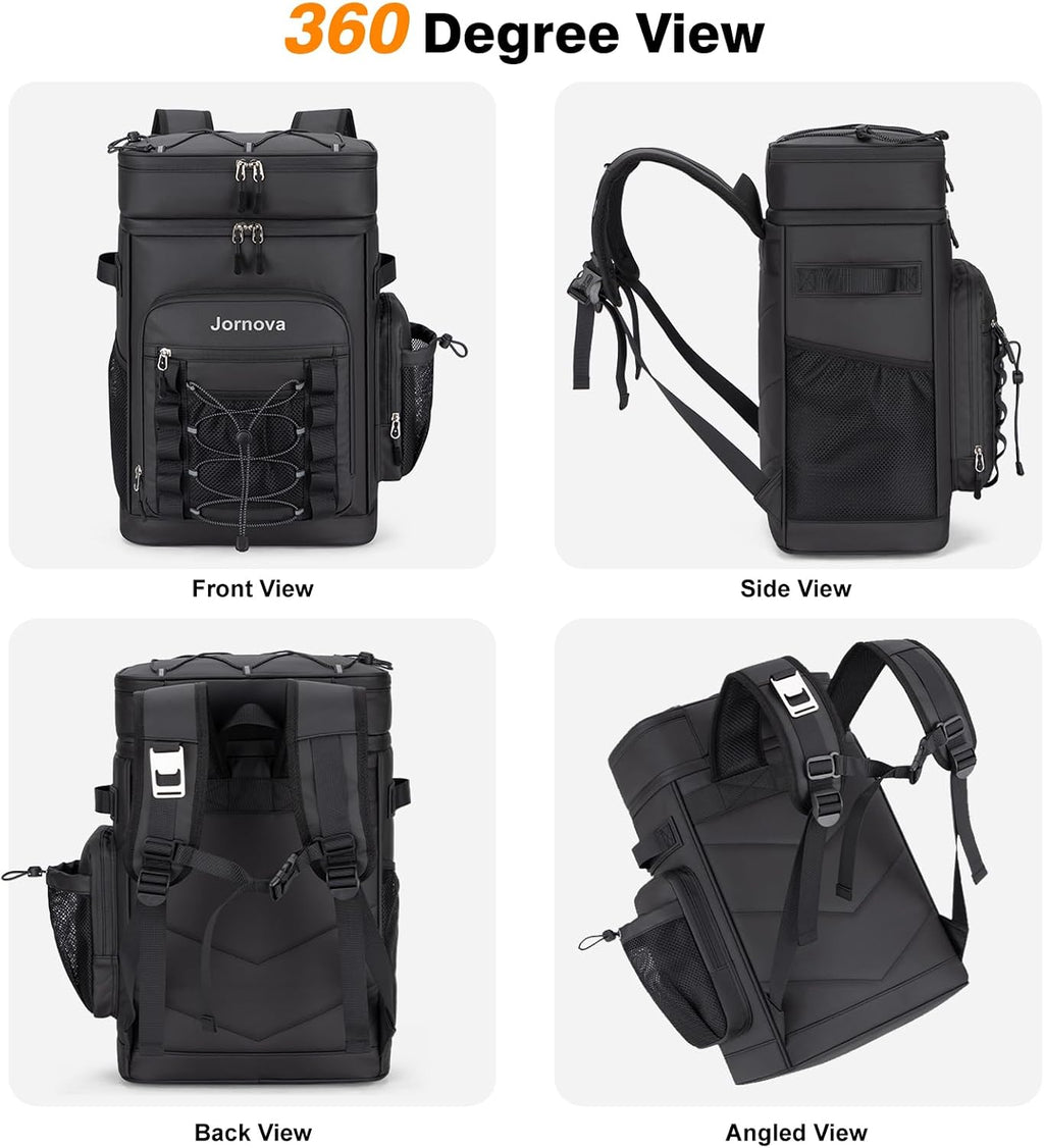 Insulated Leakproof Cooler Backpack,Double Deck Bag,48 Cans,35L