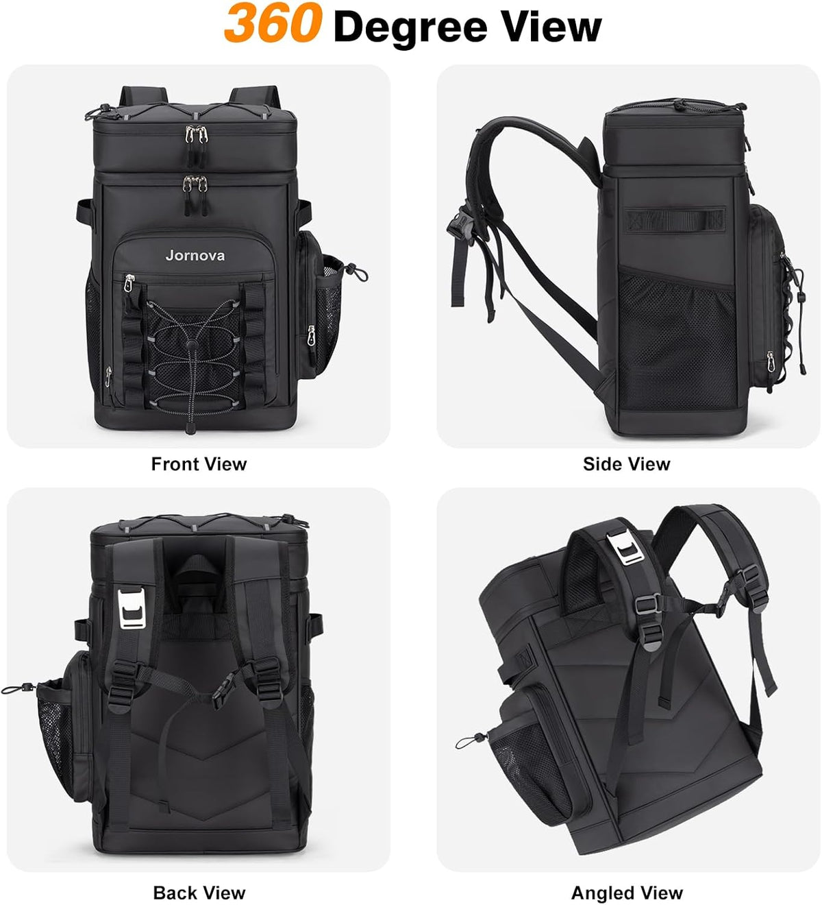Insulated Leakproof Cooler Backpack,Double Deck Bag,48 Cans,35L