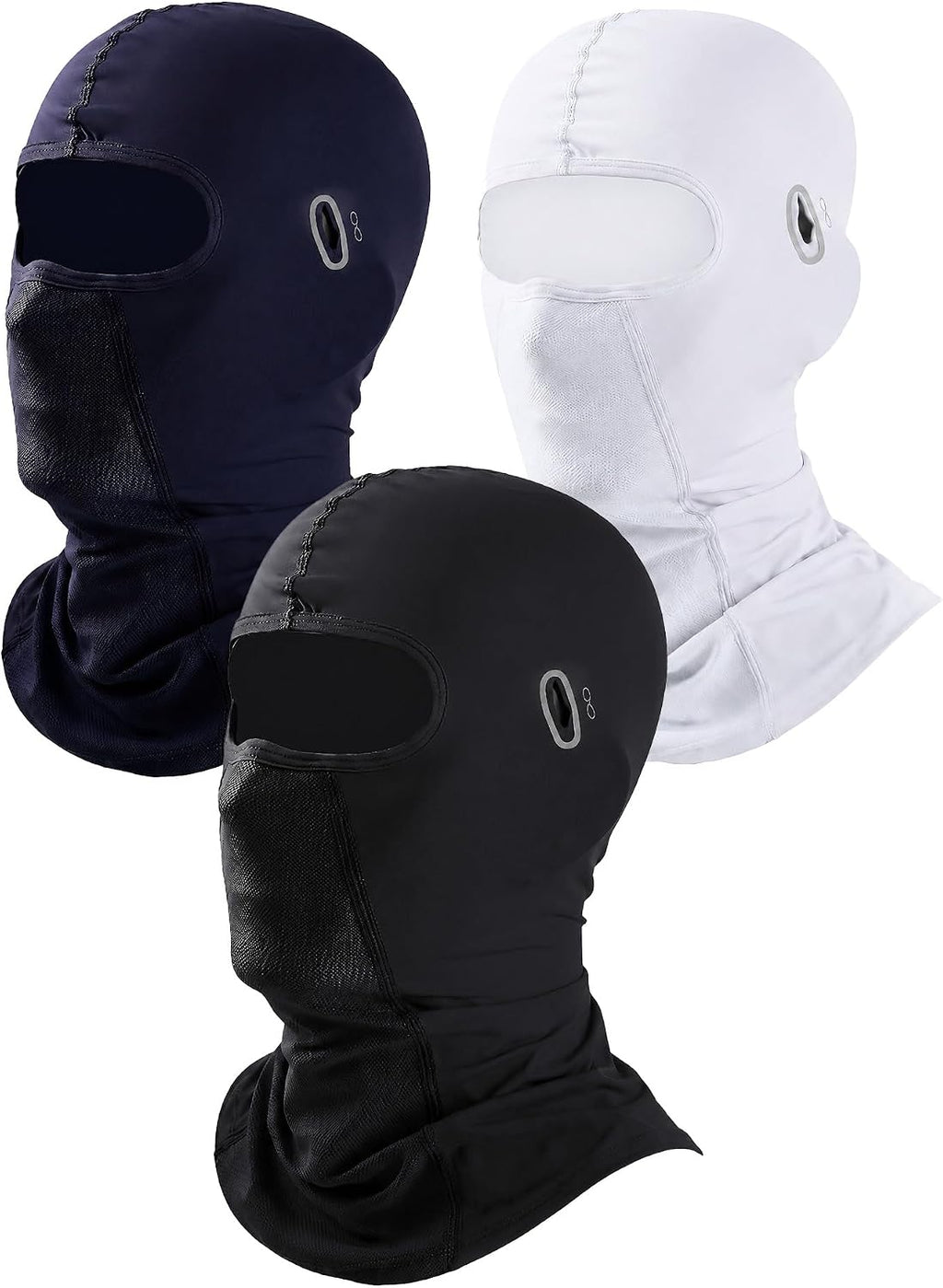 3 Pieces Unisex Ice Silk Mesh Balaclava Ski Mask, Full Cycling Face Cover