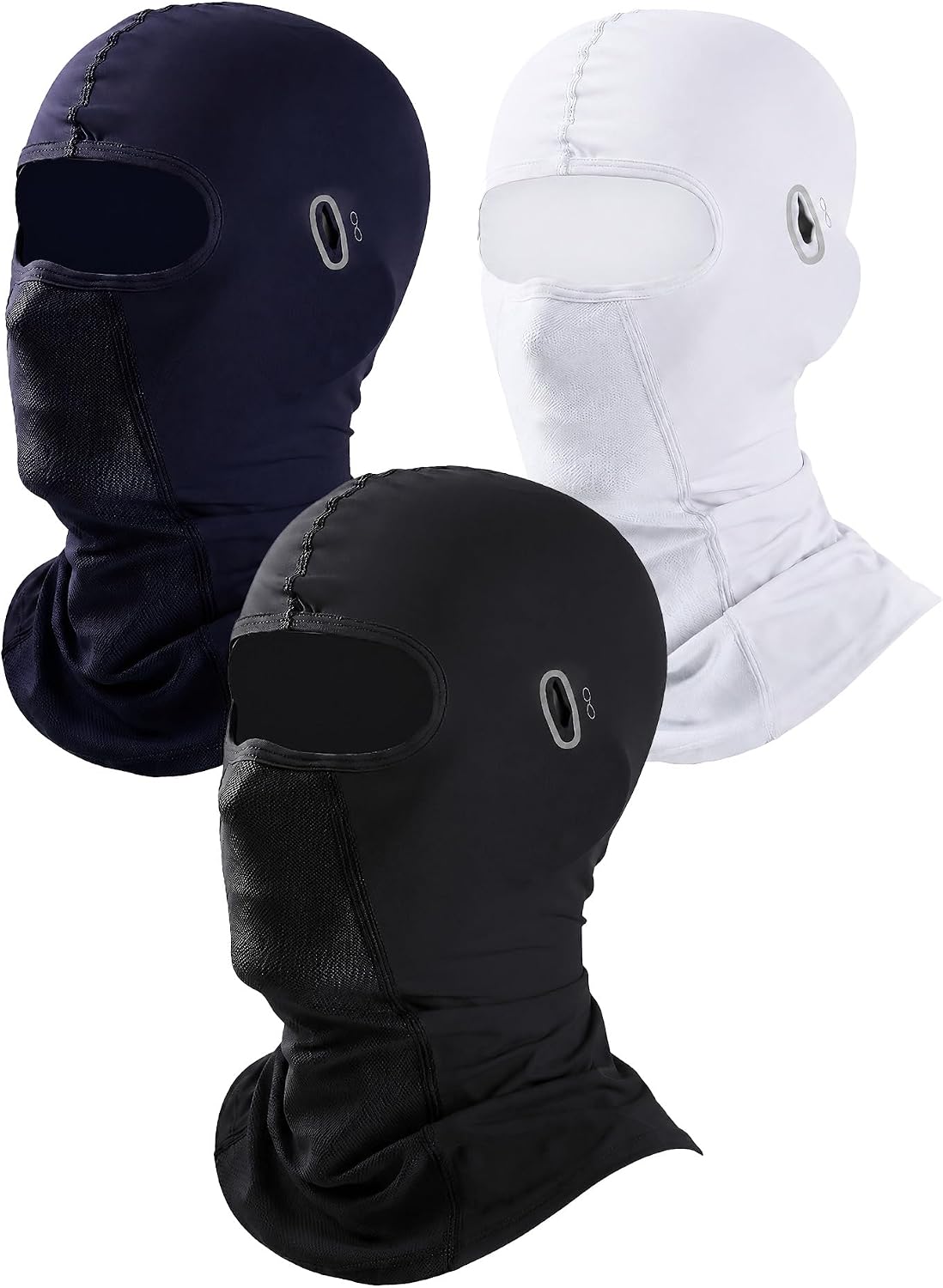 3 Pieces Unisex Ice Silk Mesh Balaclava Ski Mask, Full Cycling Face Cover