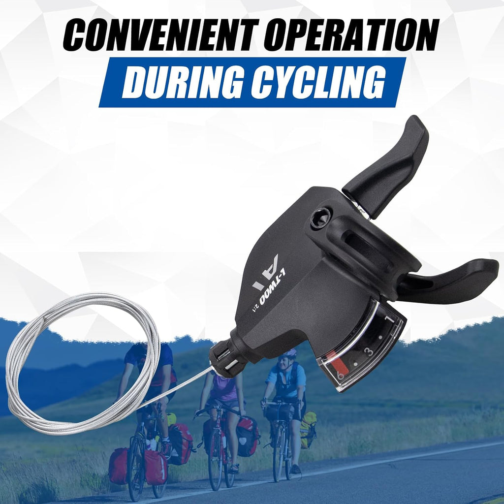 WEEROCK Bike Shifter Lever 6 Speeds Right Thumb Gear Shift Lever for Mountain Bicycle