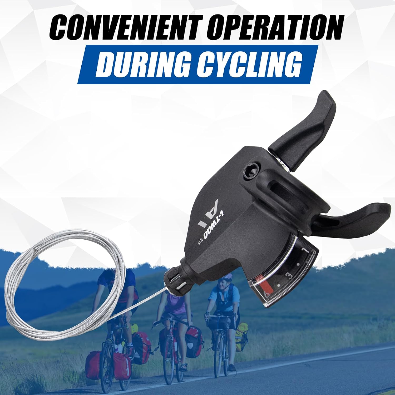 WEEROCK Bike Shifter Lever 6 Speeds Right Thumb Gear Shift Lever for Mountain Bicycle