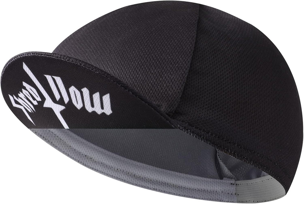 Black Cycling Cap - Polyester Funny Cycling Hat-Under Helmet - Cycling Helmet Liner Breathable&Sweat Uptake