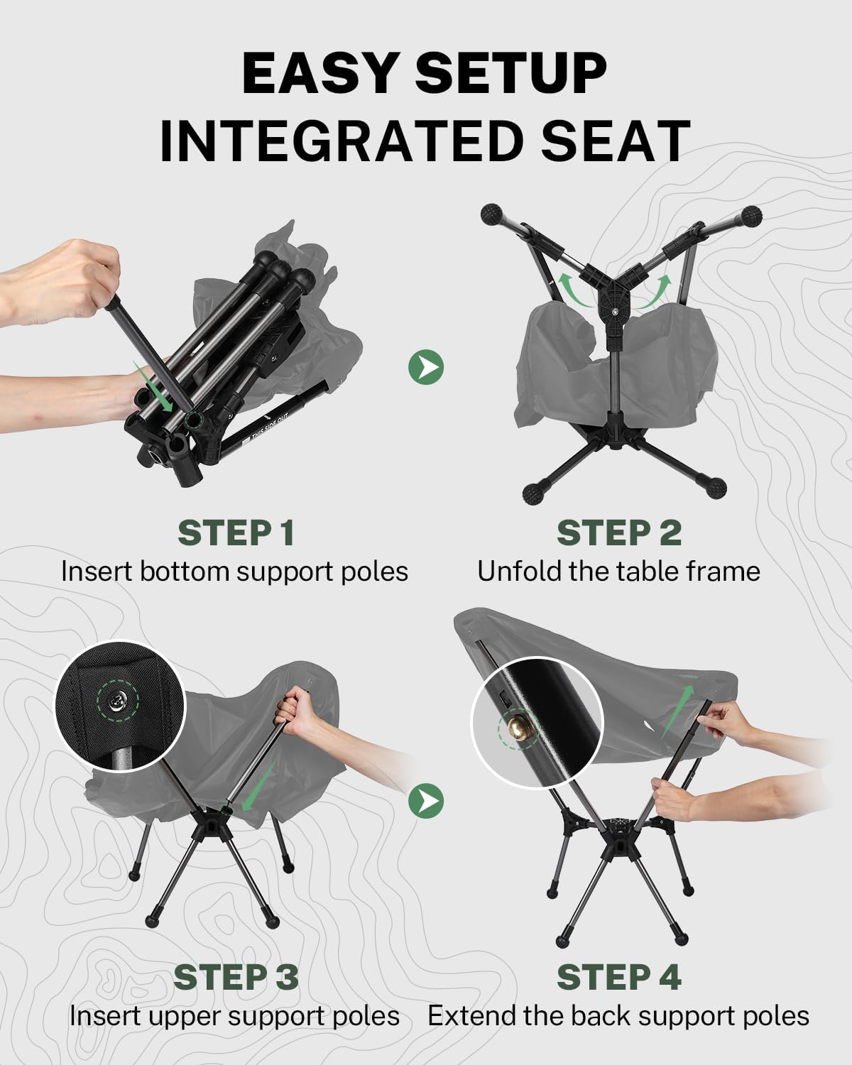 Gonex XL Portable Camping Chair Pop-Up Collapsible Backpacking Beach Chair