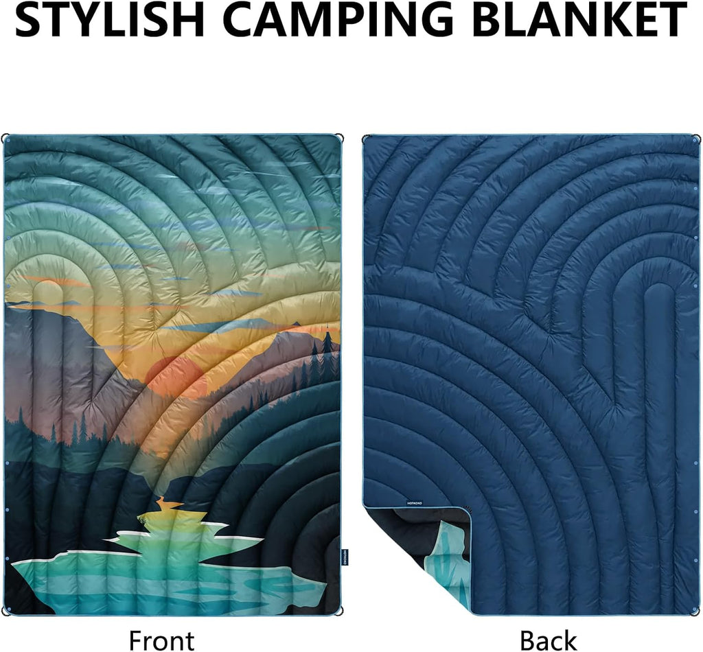 Puffy Camping Blanket,Mini Camp Blanket Outdoor Camping Quilt