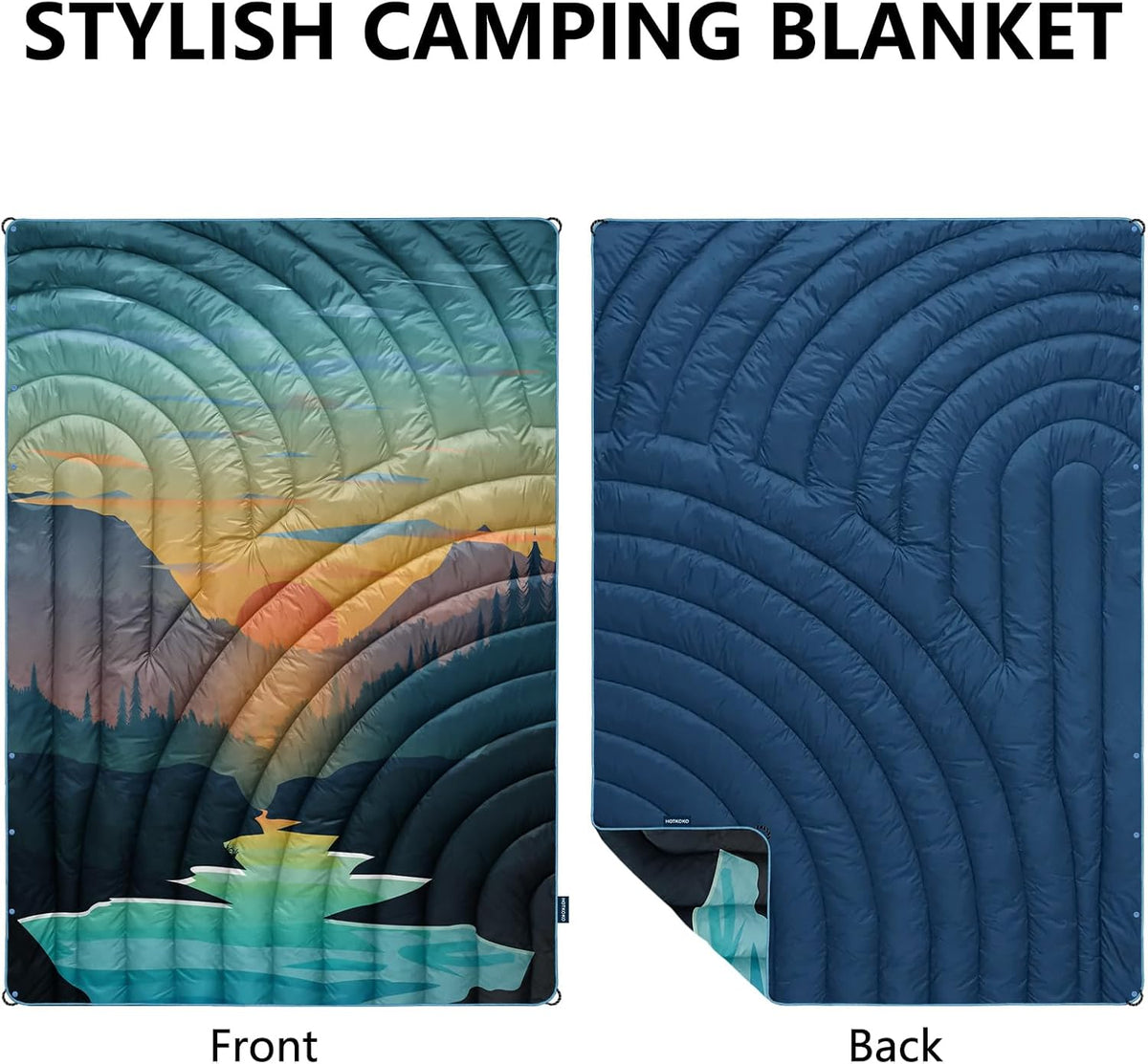 Puffy Camping Blanket,Mini Camp Blanket Outdoor Camping Quilt